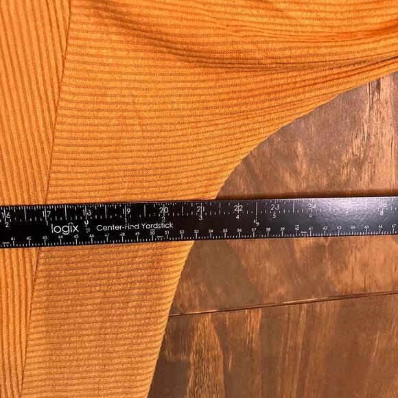 Express Womens Sweater Yellow Dolman Long Sleeve Ribbed Tunic Stretch Medium - Picture 8 of 12